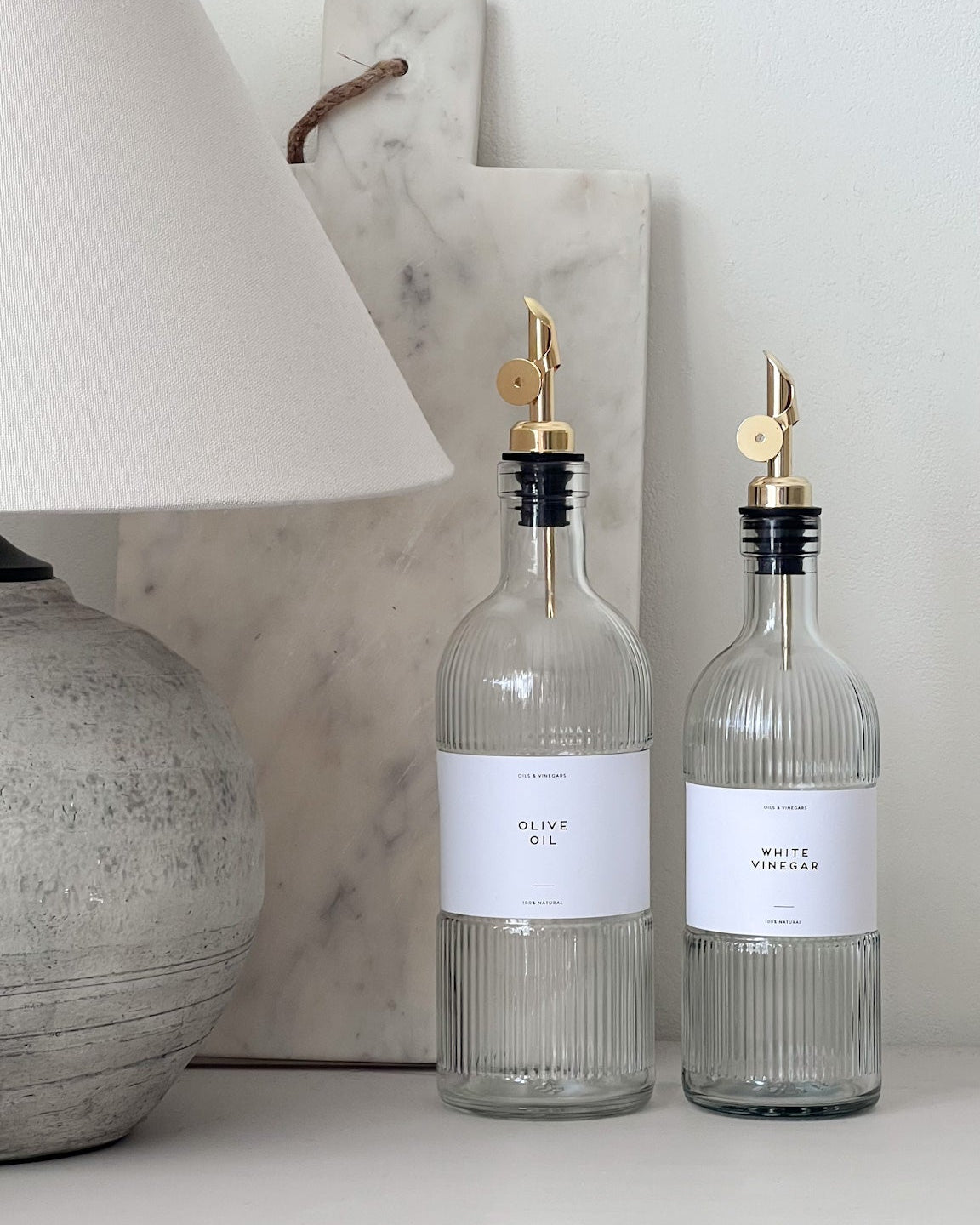 ALORA Ribbed Glass Oil Bottle – 500ml or 700ml | Refillable with Custom Labels image 5