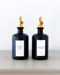 Black Glass Bottles Olive Oil &Vinegar Gold Pourer  500ml image 0