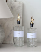 VIONA Art Deco Glass Oil Bottle – 500ml or 700ml | Refillable with Custom Labels image 9