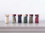 Spice Jars with Acacia Lids - Set of 6  with labels image 3