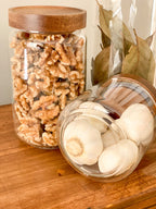 Acacia Glass Pantry Storage Jars – 500ml, 800ml, 1200ml or 1600ml | Airtight image 1