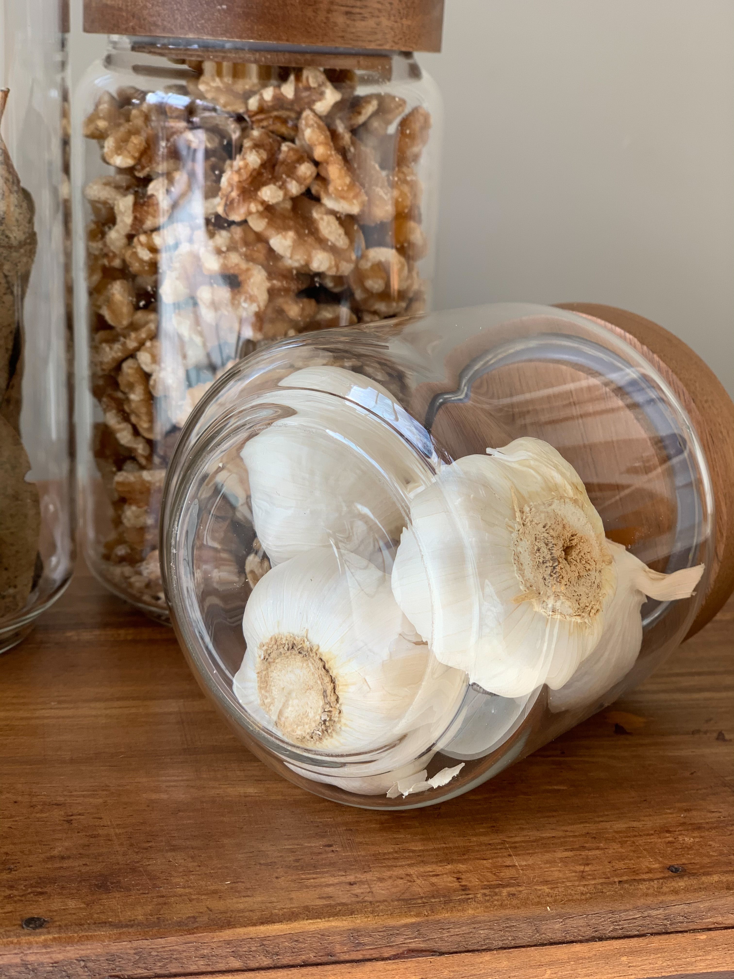 Acacia Glass Pantry Storage Jars – 500ml, 800ml, 1200ml or 1600ml | Airtight image 3