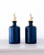 Black Glass Bottles Olive Oil &Vinegar Gold Pourer  500ml image 3