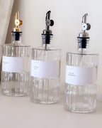 VIONA Art Deco Glass Oil Bottle – 500ml or 700ml | Refillable with Custom Labels image 8