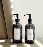 FUMO Smoked Glass Soap Dispenser – 250ml or 500ml | Refillable with Custom Label image 3