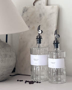 VIONA Art Deco Glass Oil Bottle – 500ml or 700ml | Refillable with Custom Labels image 1