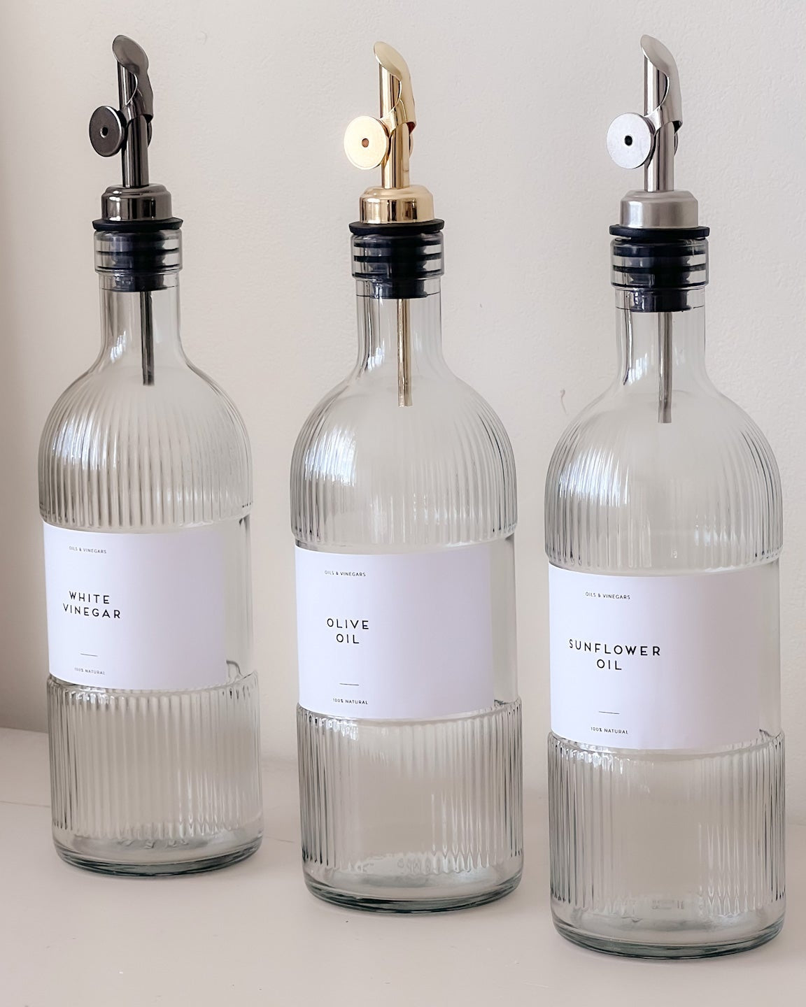 ALORA Ribbed Glass Oil Bottle – 500ml or 700ml | Refillable with Custom Labels image 7