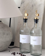 ALORA Ribbed Glass Oil Bottle – 500ml or 700ml | Refillable with Custom Labels image 3