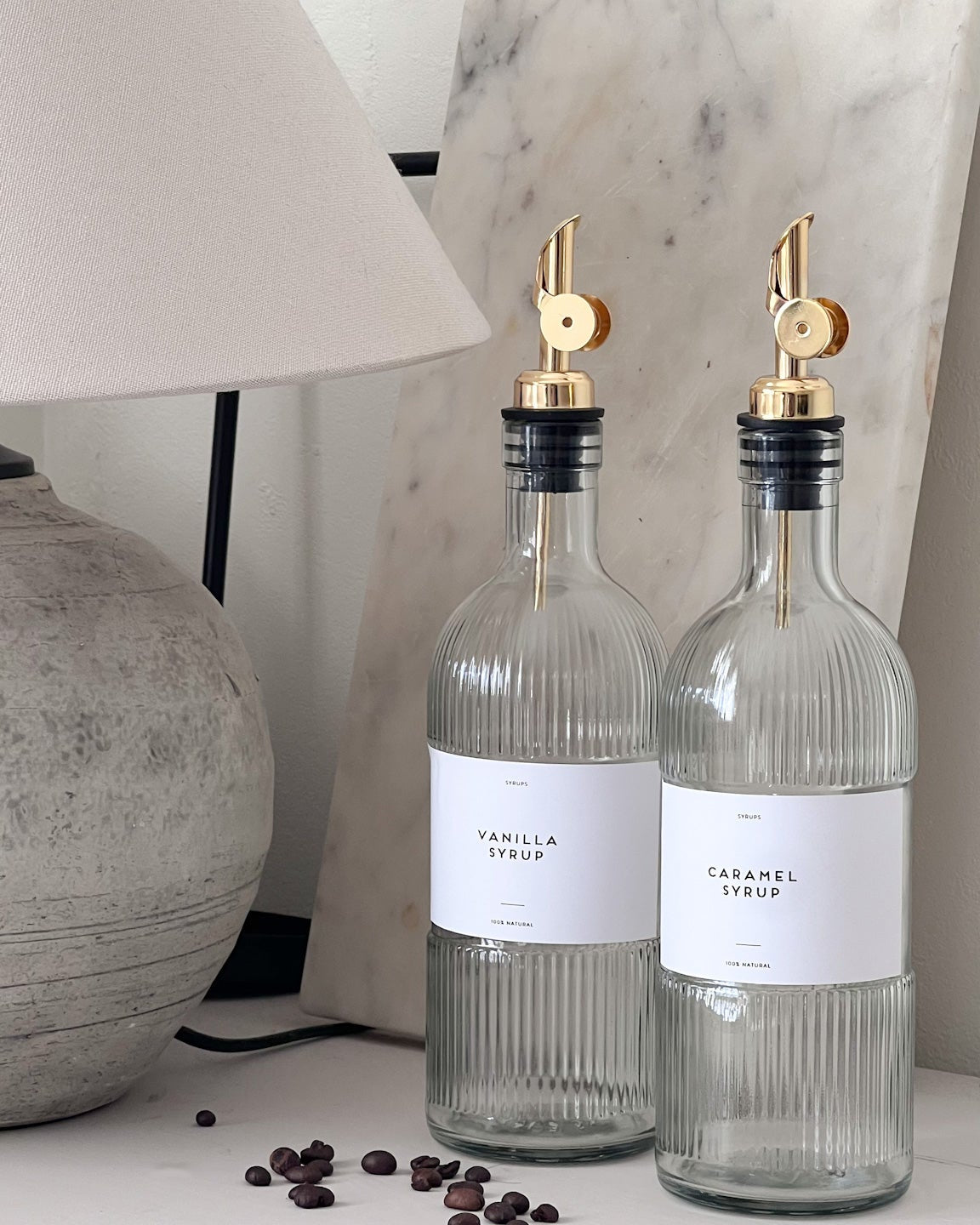 ALORA Ribbed Glass Oil Bottle – 500ml or 700ml | Refillable with Custom Labels image 3