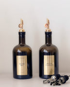 NOREA Amber Glass Oil Bottle –  500ml | Refillable with Personalised Labels image 1