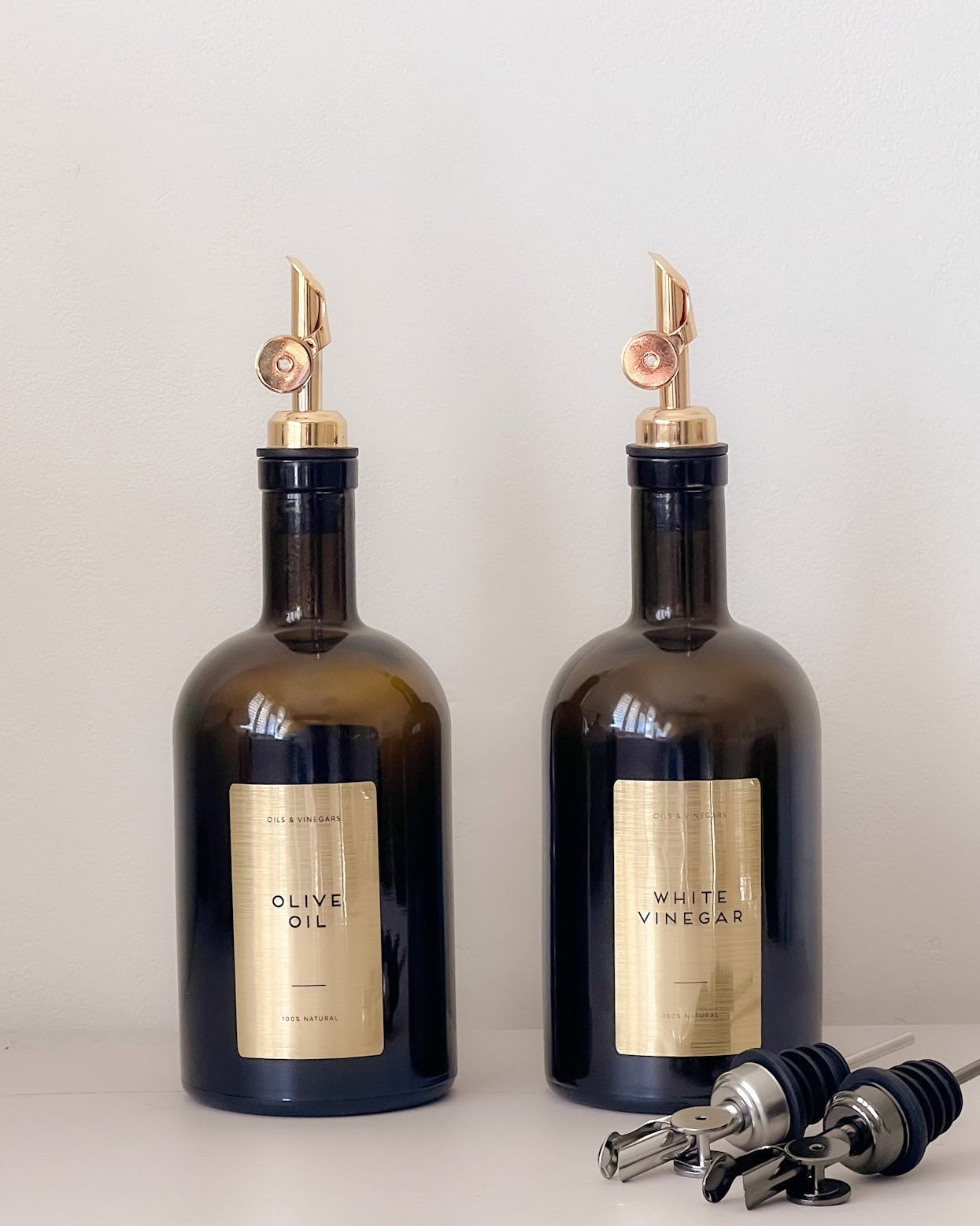 NOREA Amber Glass Oil Bottle –  500ml | Refillable with Personalised Labels image 1