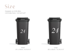 Custom Wheelie Bin Stickers with House Number & Road  - Style 4