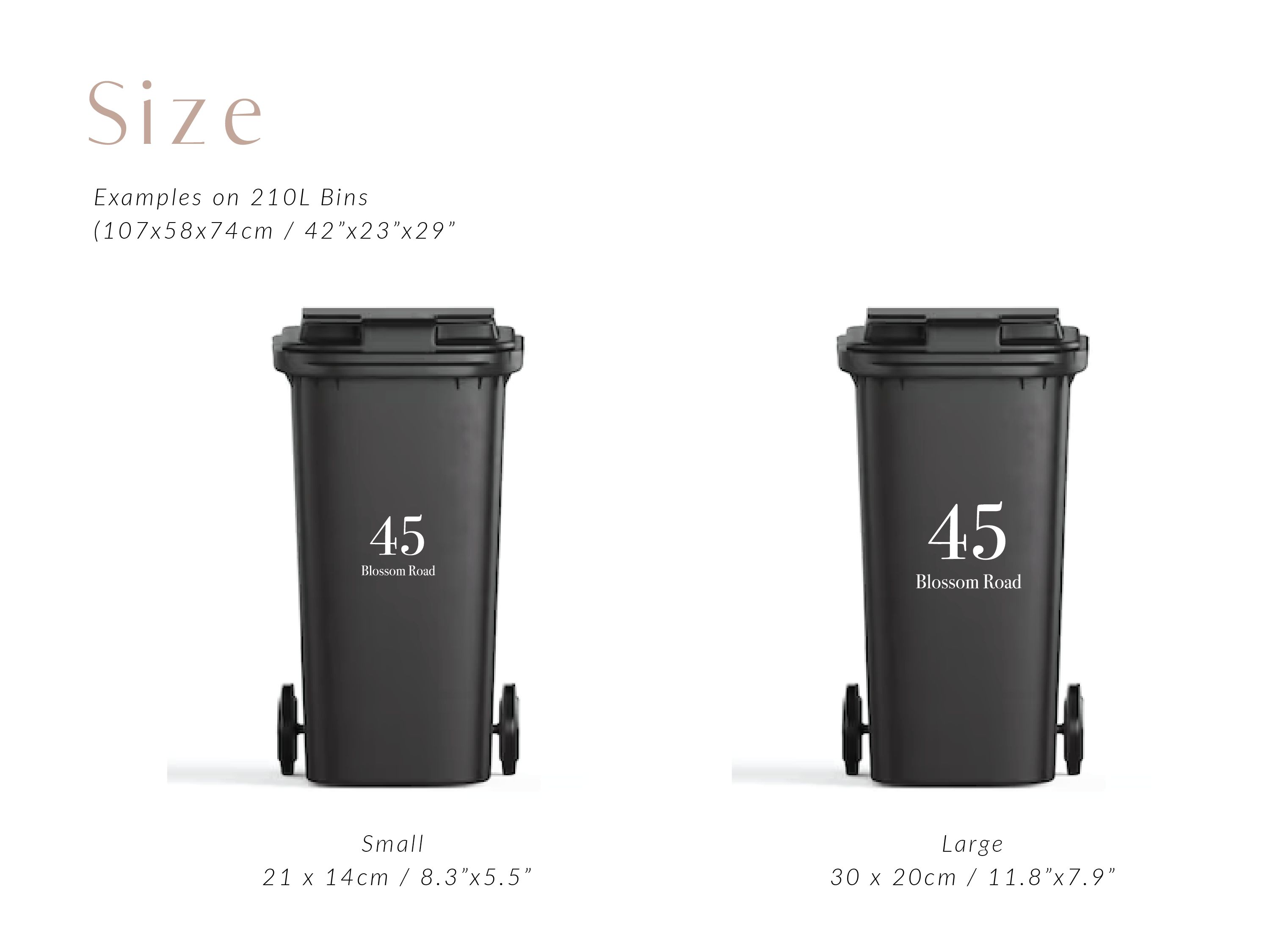 Two black trash bins with '24' branding on a white background