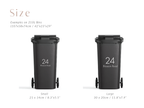 Custom Wheelie Bin Stickers with House Number & Road  - Style 2