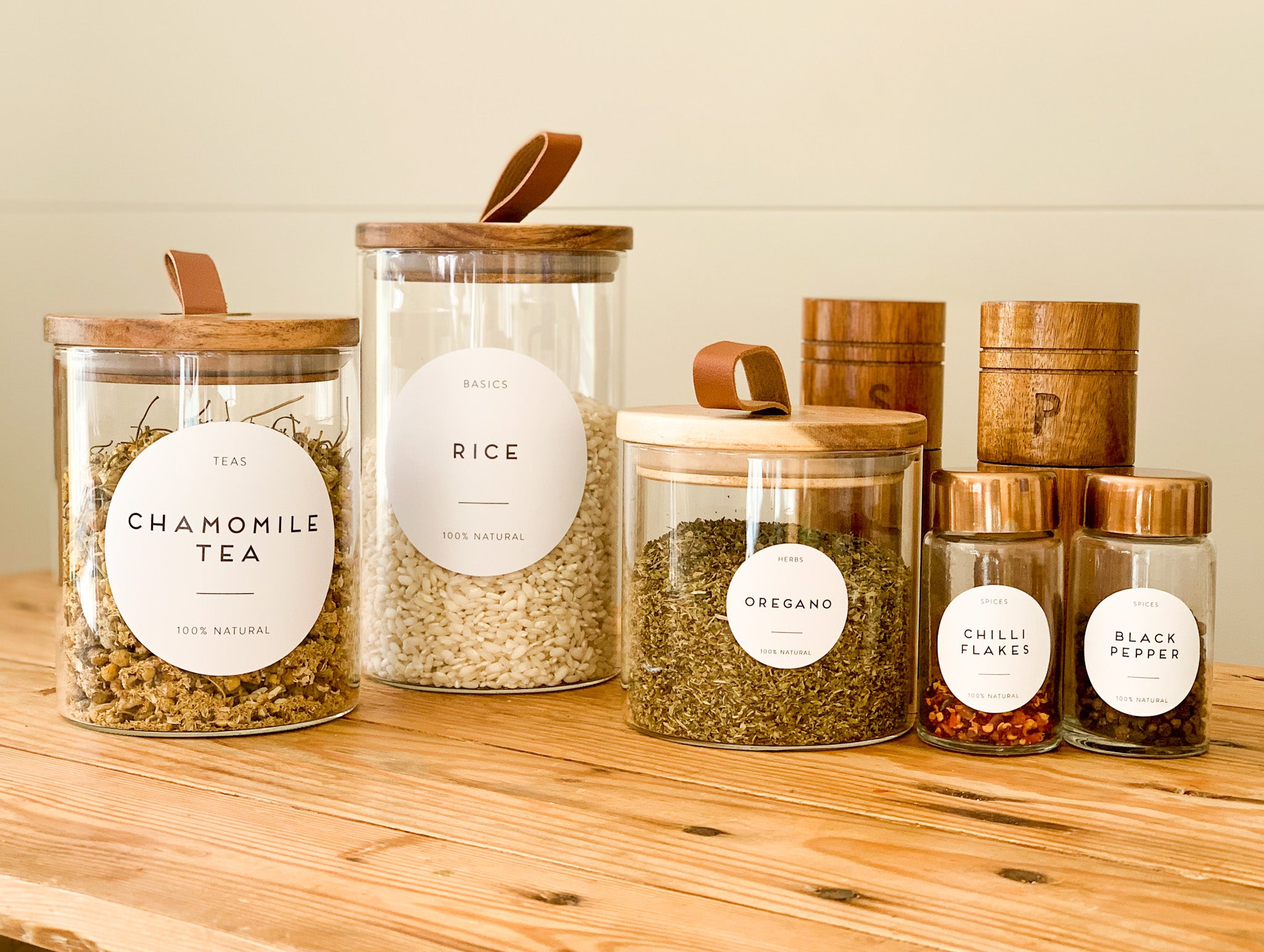 Round Waterproof Vinyl Pantry Labels - Custom & Standard Collections