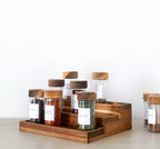 Acacia Spice Jars – Glass Set with Wooden Lid & Optional Labels
