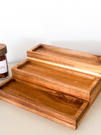 Acacia Spice Jars – Glass Set with Wooden Lid & Optional Labels