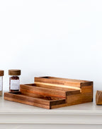 Acacia Spice Jars – Glass Set with Wooden Lid & Optional Labels