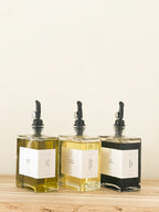 LIVRARA Book-Shaped Glass Oil Bottle – 200ml or 500ml | Refillable with Labels