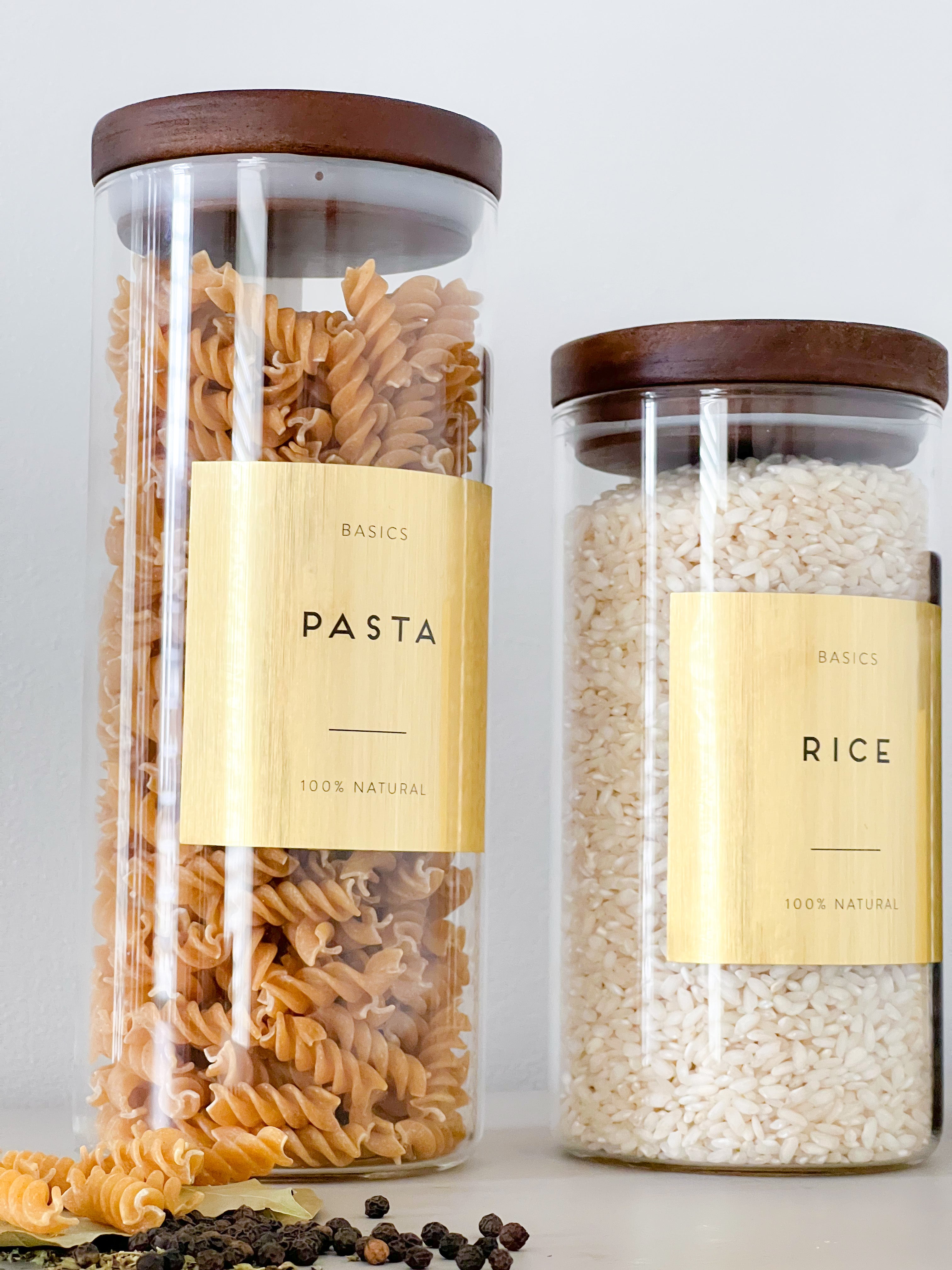 Square Waterproof Vinyl Pantry Labels - Custom & Standard Collections