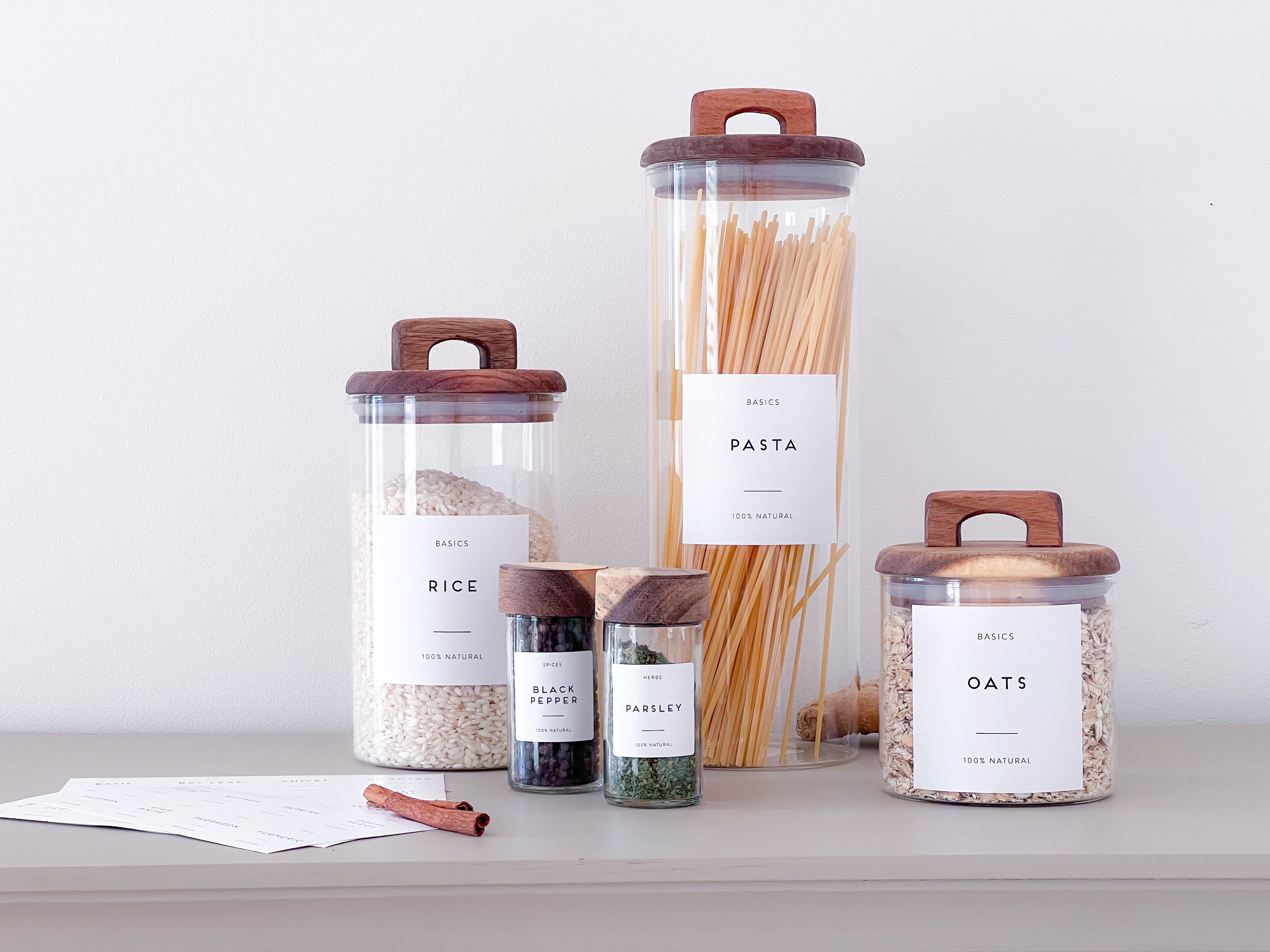 Square Waterproof Vinyl Pantry Labels - Custom & Standard Collections