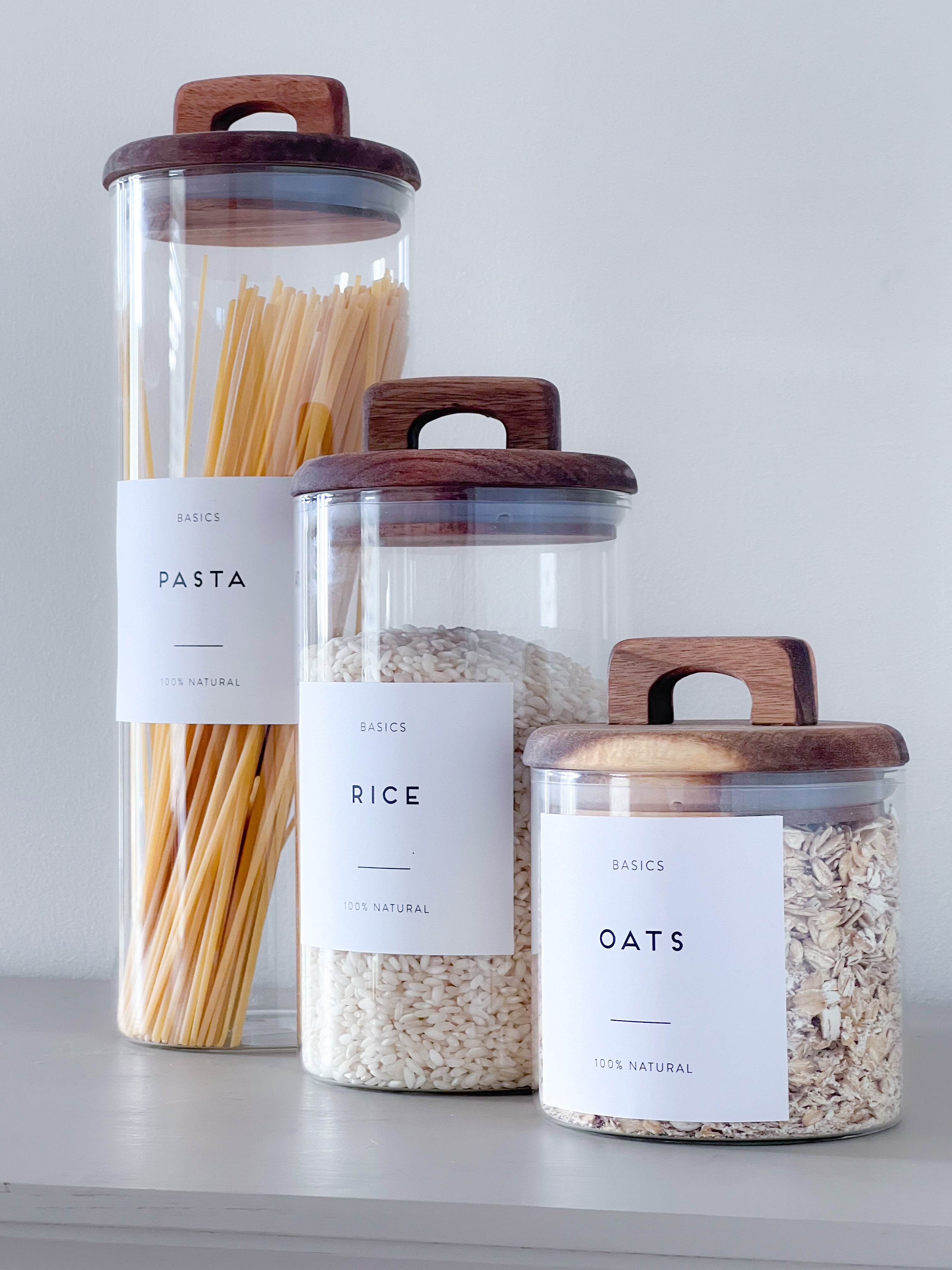 Square Waterproof Vinyl Pantry Labels - Custom & Standard Collections