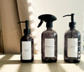 FUMO Smoked Glass Spray Bottle – Refillable Sink Set with Optional Dispensers