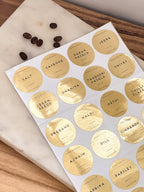 Square Waterproof Vinyl Pantry Labels - Custom & Standard Collections