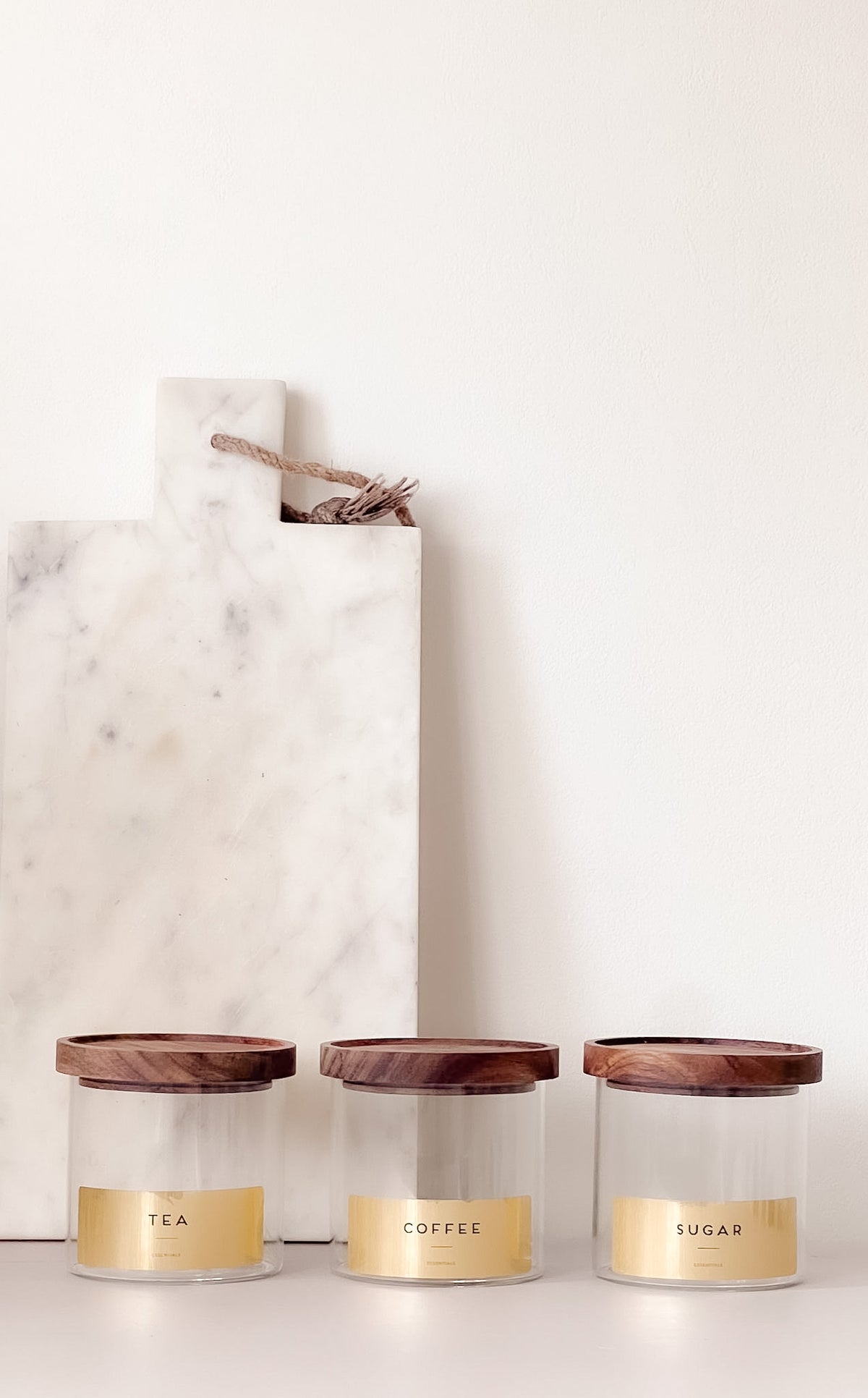 Stackable Glass Pantry Jars – Acacia Lid, Airtight, 3 Sizes
