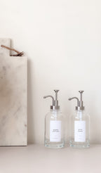 Glass Pump Dispenser 500ml – Gooseneck Stainless Steel Pump for Soap & Syrup
