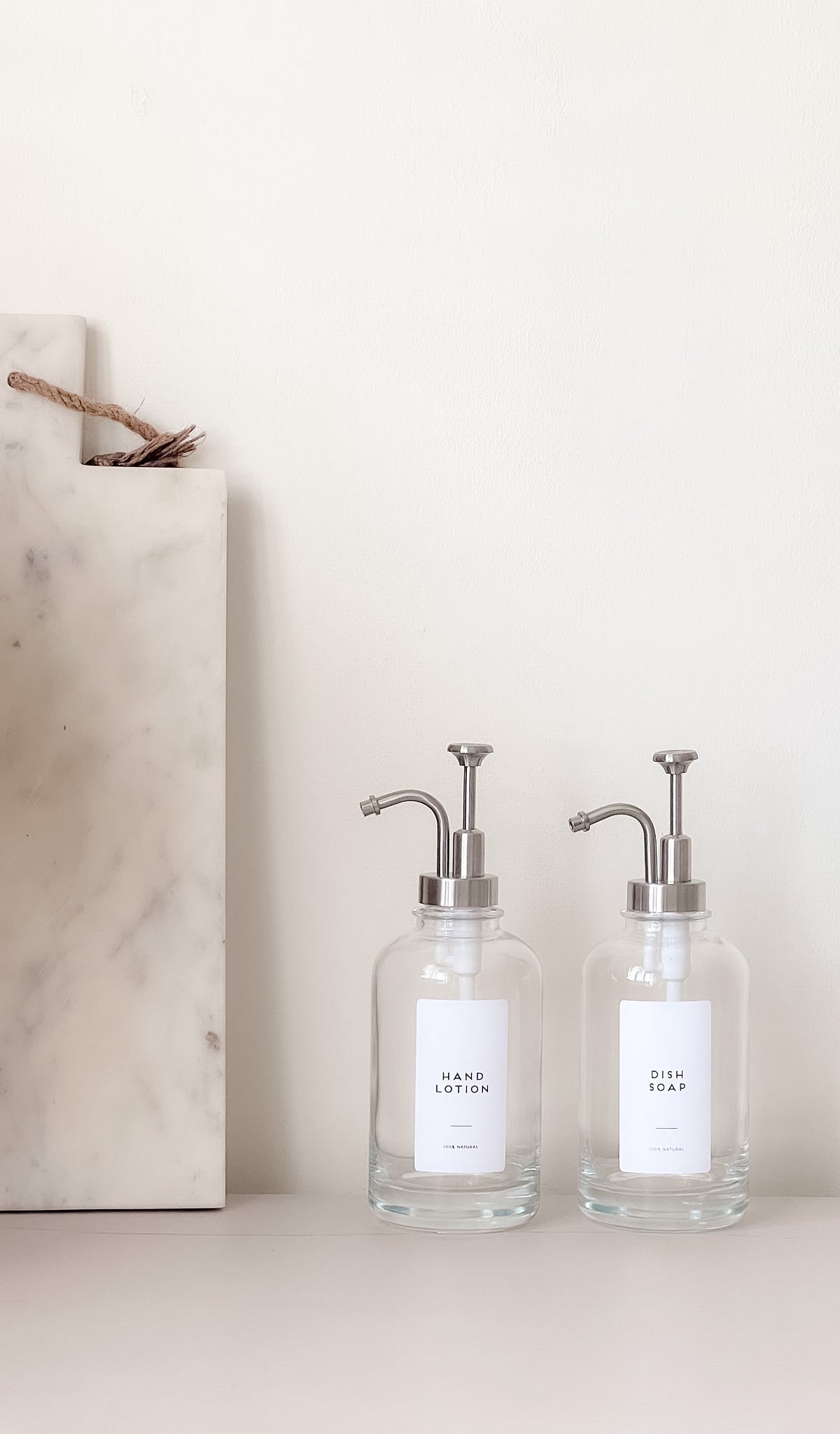 Glass Pump Dispenser 500ml – Gooseneck Stainless Steel Pump for Soap & Syrup
