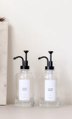 Glass Pump Dispenser 500ml – Gooseneck Stainless Steel Pump for Soap & Syrup
