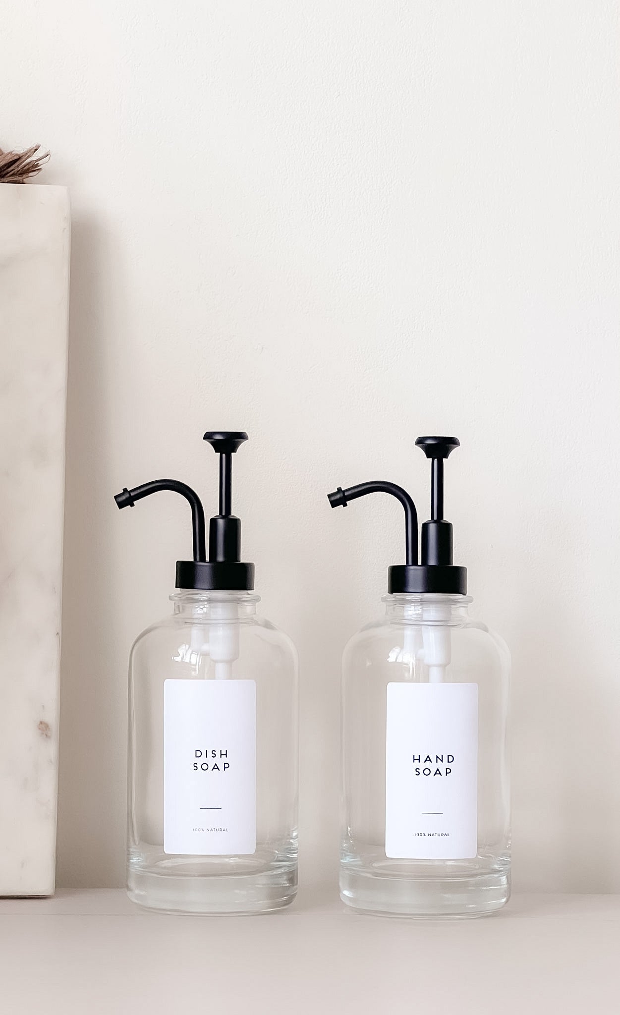 Glass Pump Dispenser 500ml – Gooseneck Stainless Steel Pump for Soap & Syrup