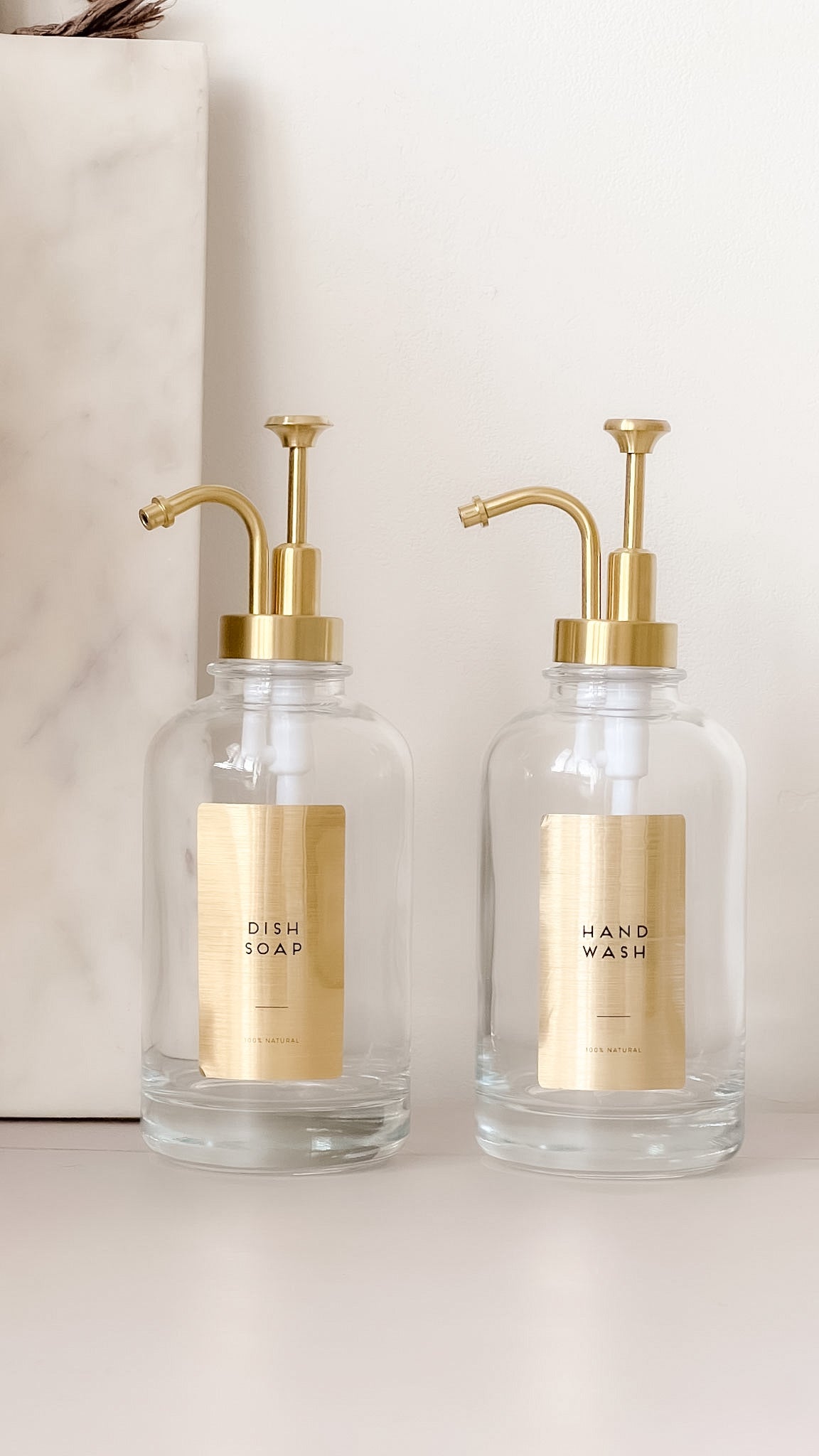 Glass Pump Dispenser 500ml – Gooseneck Stainless Steel Pump for Soap & Syrup