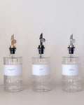 VIONA Art Deco Glass Oil Bottle – 500ml or 700ml | Refillable with Custom Labels image 0