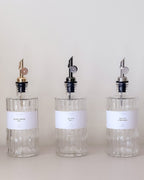 VIONA Art Deco Glass Oil Bottle – 500ml or 700ml | Refillable with Custom Labels image 0