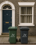 Custom Wheelie Bin Stickers with House Number & Road  - Style 4 image 0