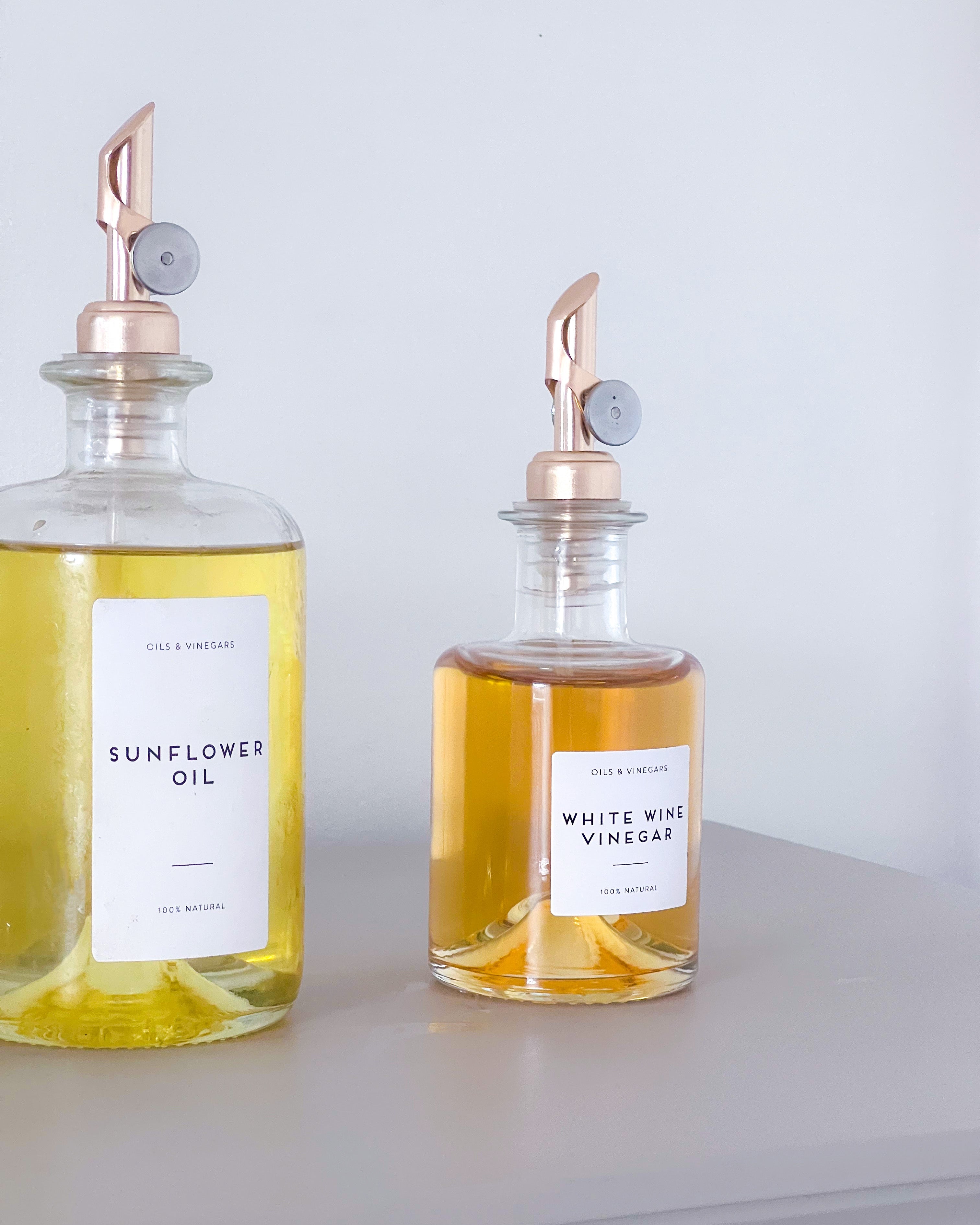 ORIVA Glass Oil Bottle – 200ml, 500ml or 700ml | Refillable with Personalisation image 2