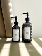FUMO Smoked Glass Soap Dispenser – 250ml or 500ml | Refillable with Custom Label image 1