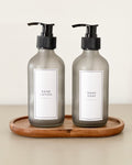 Grey Frosted Soap Bottles 250ml with Personalised Labels image 3