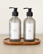 Grey Frosted Soap Bottles 250ml with Personalised Labels image 3