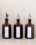 KAIVA Amber Hexagon Glass Oil Bottle 500ml – Refillable with Personalised Labels image 0