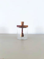 Glass Honey Jar with Wooden Lid & Dipper – 500ml Borosilicate