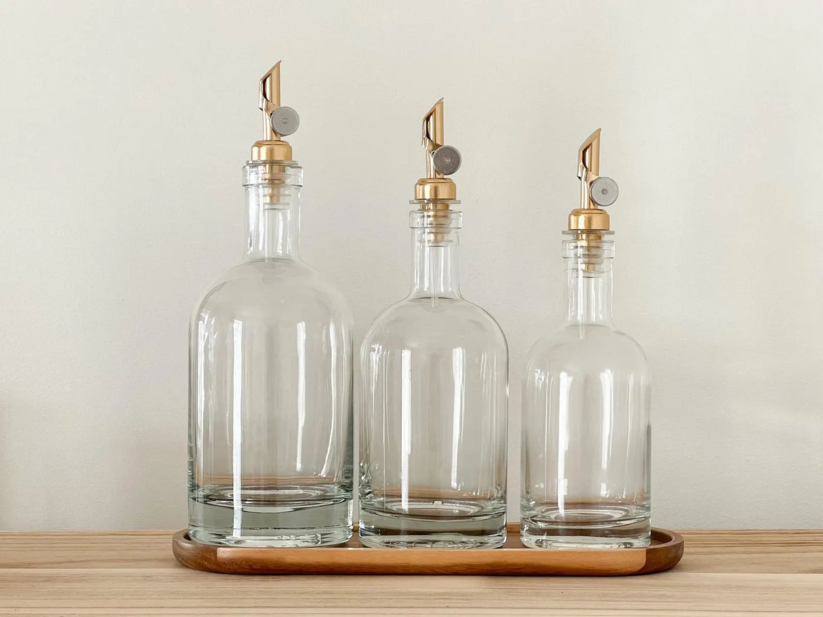 Acacia Wood Tray – Oval or Rectangular, for Bottles & Dispensers